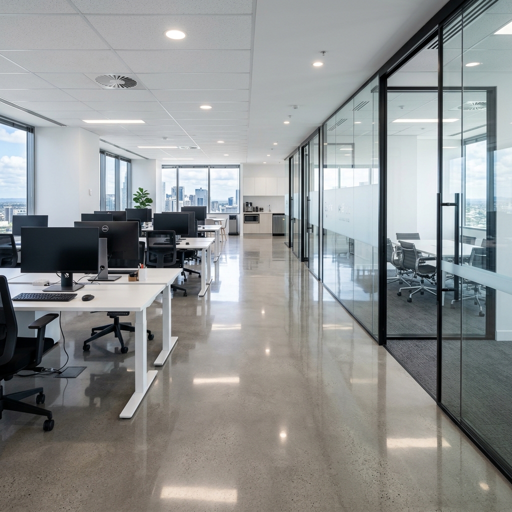 Escritório corporativo desinfetado